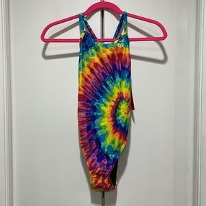 TYR Tie Dye Diamondfit Women's One Piece Swimsuit NWT size 30 XS